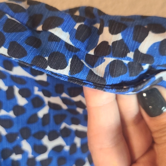 Ann Taylor blue & black spotted Trouser Pants size 6 - Picture 7 of 10